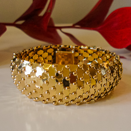 Boivin - classic flexible "Scales" bracelet 18ct gold